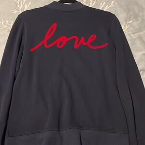 Love zip up light weight jacket by Ellen Degeneres